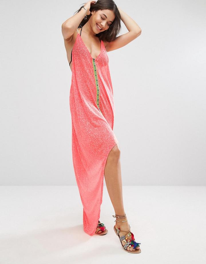 Pitusa Eye High Low Dress - Pink