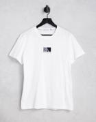 Calvin Klein Jeans Small Center Box Logo T-shirt In White