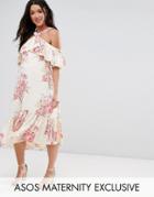 Asos Maternity Halter Ruffle Dress - Multi