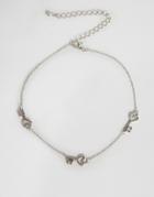 Asos Key Station Choker Necklace - Silver