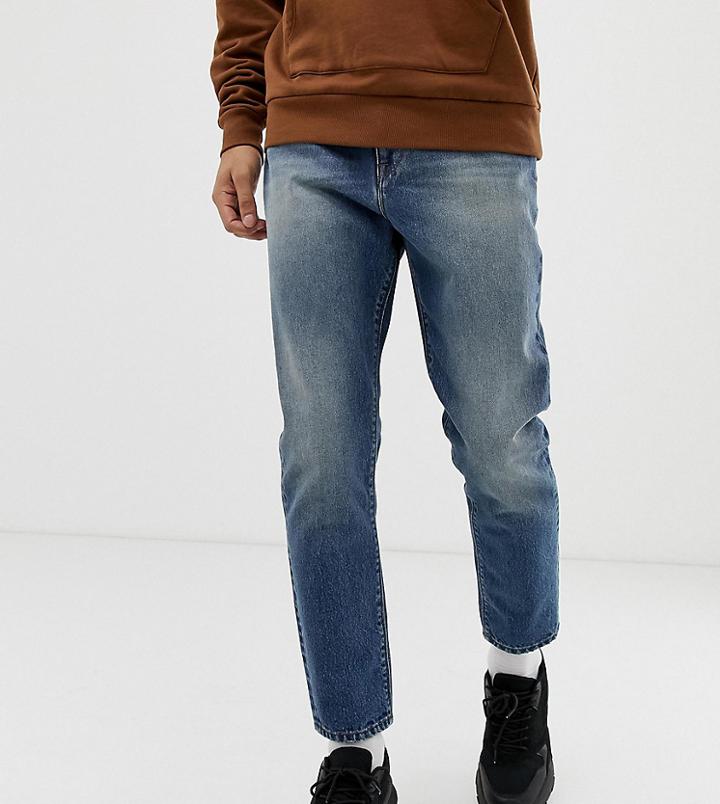 Collusion X003 Tapered Jeans In Dark Stone Wash - Beige
