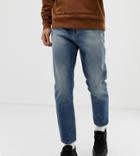 Collusion X003 Tapered Jeans In Dark Stone Wash - Beige