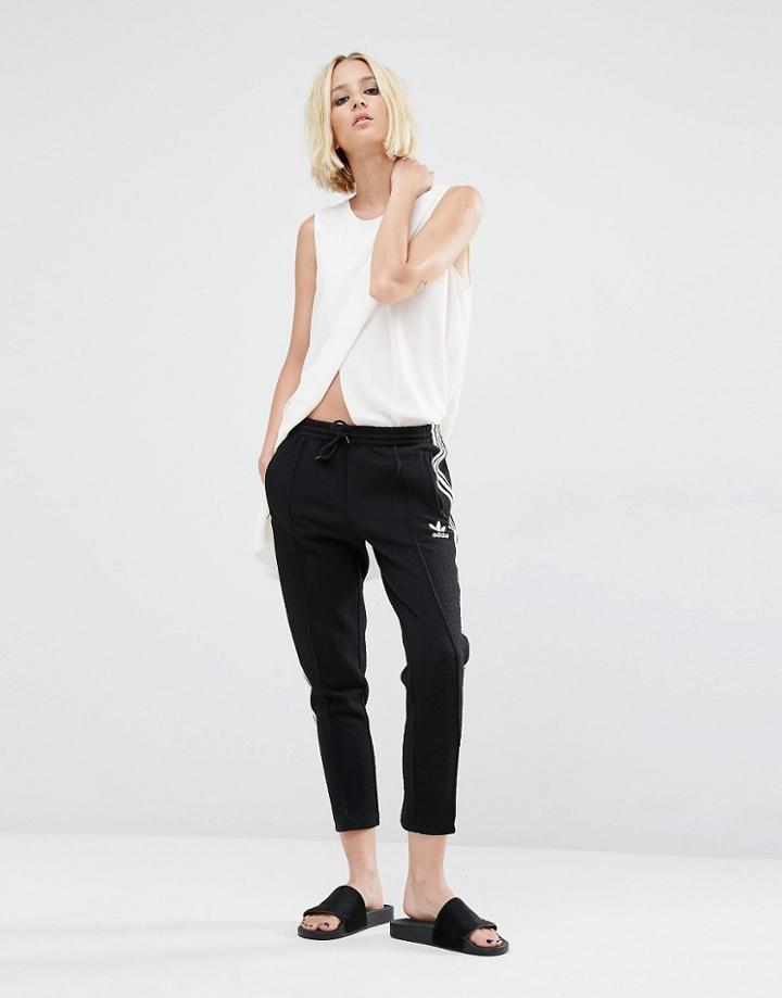 Adidas Originals Premium Three Stripe Cigarette Pants - Black