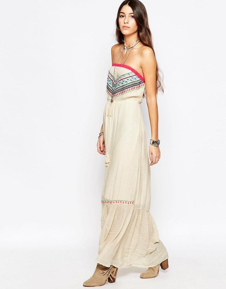 Raga Poppy Fields Maxi Dress - Beige