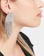 Pieces Rhinestone Drop Earrings In Silver
