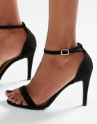 New Look Barely There Heeled Sandal - Black