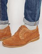 Selected Homme Royce Desert Brogue Shoes - Brown