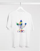 Adidas Originals Pride Trefoil T-shirt In White