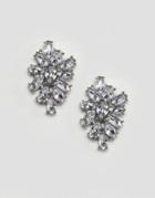 Asos Occasion Jewel Cluster Earrings - Silver