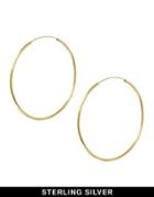 Asos Sterling Silver Gold Plated 60mm Hoop Earrings - Gold