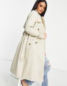 4th & Reckless Lightweight Trench Coat In Beige-neutral