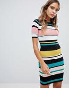 New Look Multi Stripe Dress - Multi