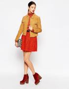 Manoush Woven Short Galaxy Skirt - Rouge