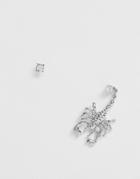 Designb Scorpion Earring Pack In Silver - Silver
