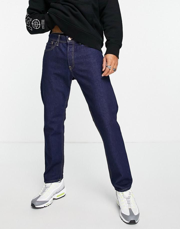 Jack & Jones Intelligence Chris Loose Fit Jeans In Dark Blue-blues