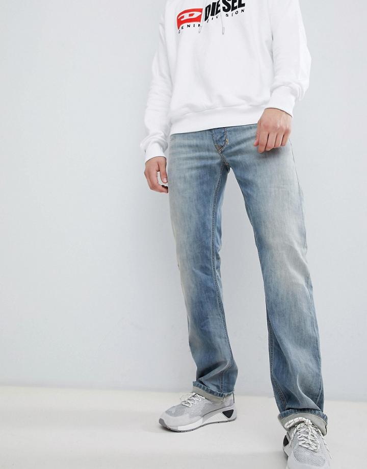 Diesel Larkee Distressed Relaxed Jeans 084uk - Blue