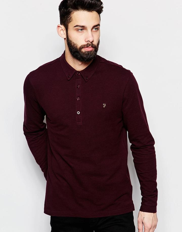Farah Polo Shirt With Long Sleeves - Merriweather