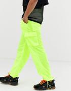 Jaded London Cargo Pants In Neon Yellow