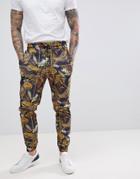 River Island Sweatpants With Chain Print In Black - Green