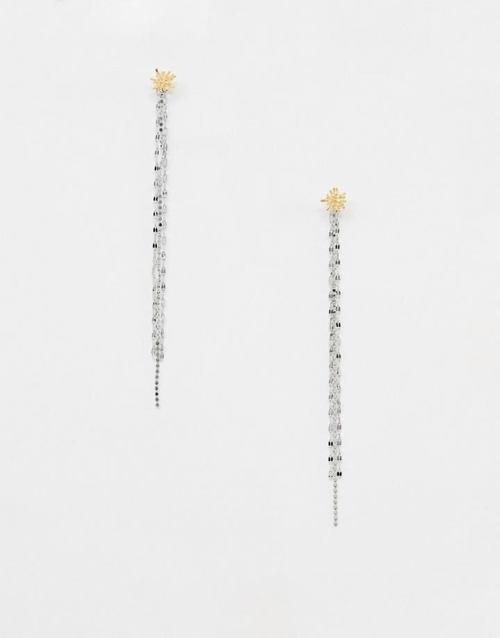 Ashiana Longline Multi Thread Drop Earrings - Gold