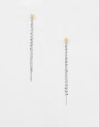 Ashiana Longline Multi Thread Drop Earrings - Gold