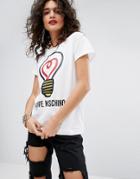 Love Moschino Light Bulb T-shirt - White