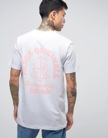 Parca T-shirt With Mascot Back Print - White