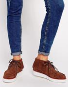 Asos Around The World Suede Ankle Boots - Tan