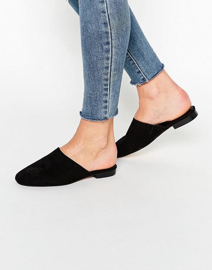 Asos Moth Flat Shoes - Black