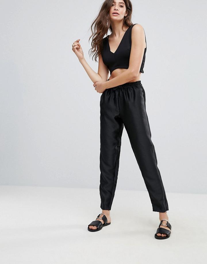 Pieces Hanna String Pants - Black