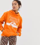 Another Reason Hoodie With Space Graphic - Orange