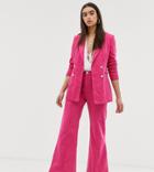 Unique21 Flared Pants In Cord Two-piece-pink