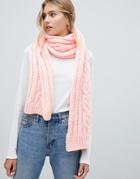 Hollister Cable Knit Scarf - Pink