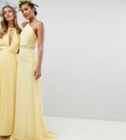 Tfnc Tall Embellished Maxi Bridesmaid Dress - Yellow
