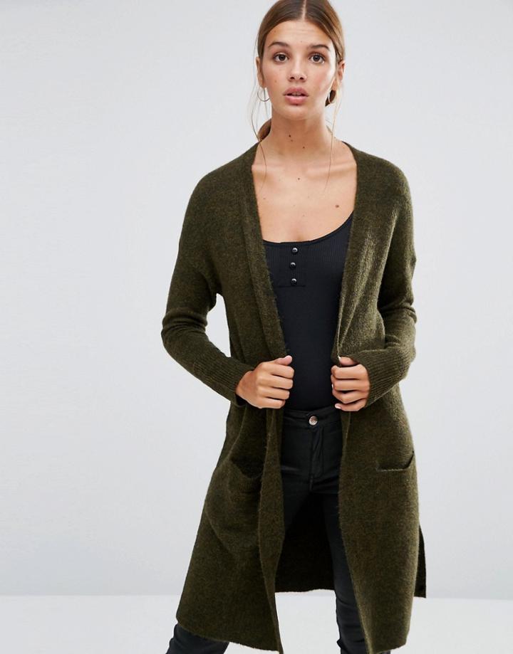 New Look Fine Knit Cardigan - Green