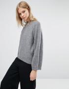 Native Youth Cocoon Minimal Sweater - Gray