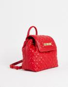 Love Moschino Quilted Backpack In Red