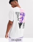 Reclaimed Vintage Beethoven Print T-shirt In White - White