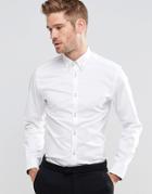 Selected Homme Formal Shirt With Button Down Collar - White