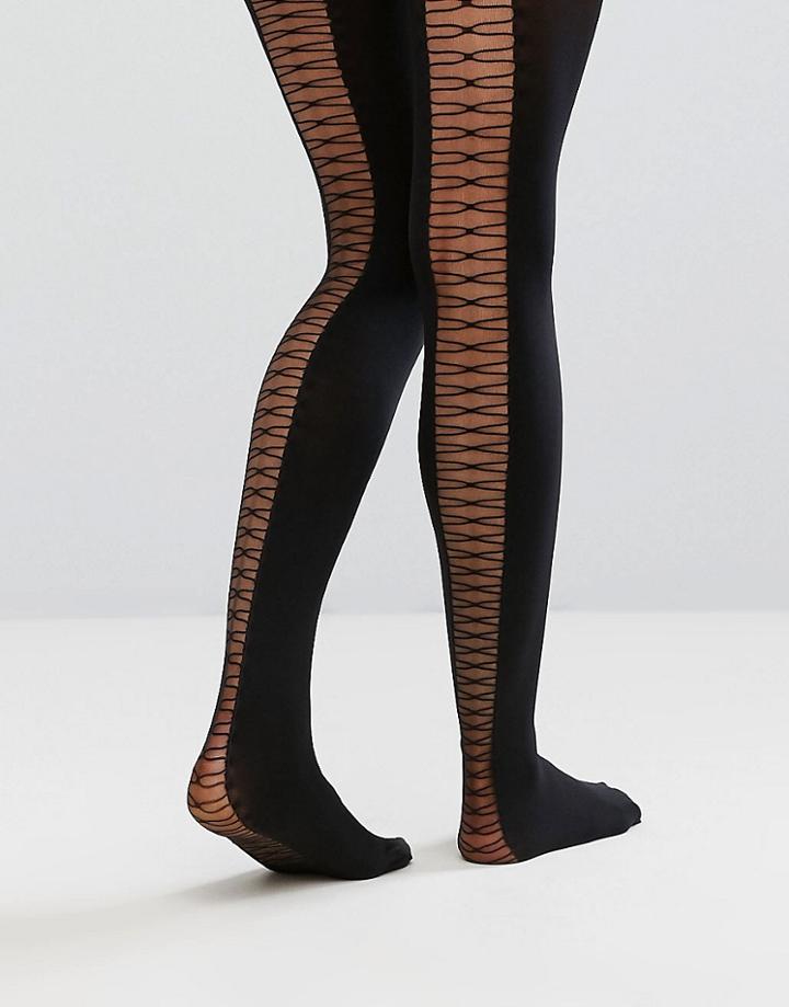 Emilio Cavallini Lace Back Tights - Black