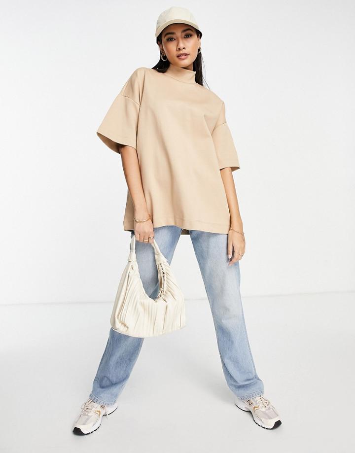 Selected Gida High Neck T-shirt In Black