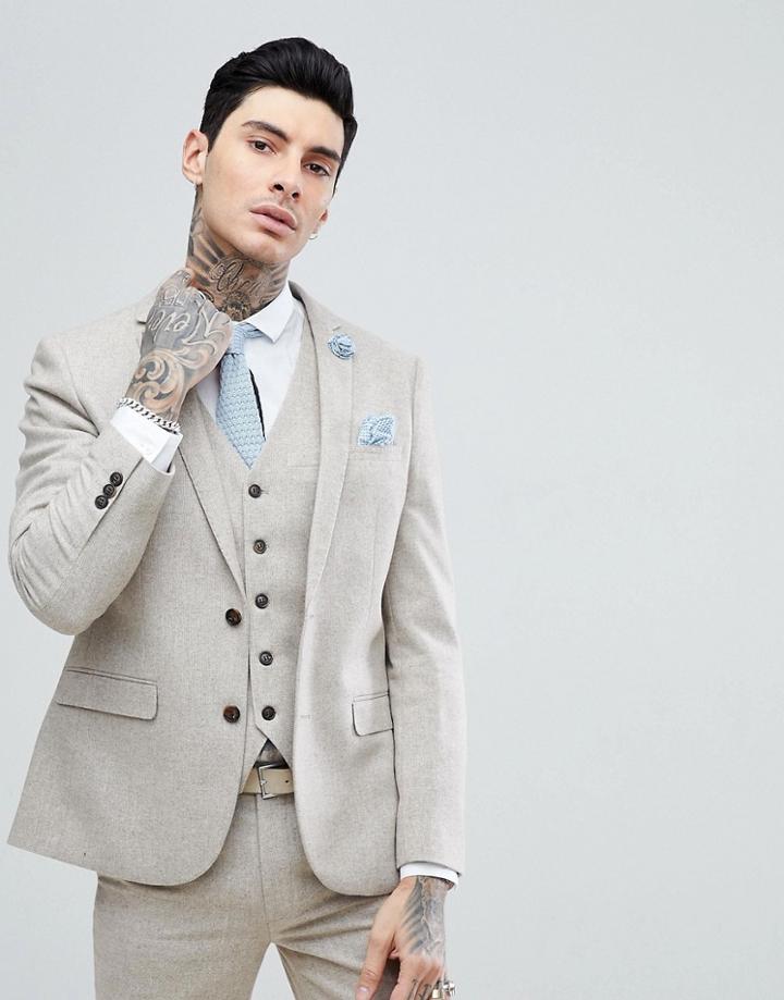 Harry Brown Donnegal Slim Fit Suit Jacket - Tan