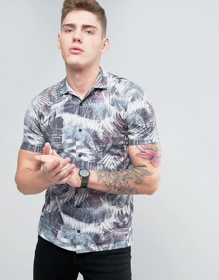 Brooklyn Supply Co Floral Pique Shirt - Black