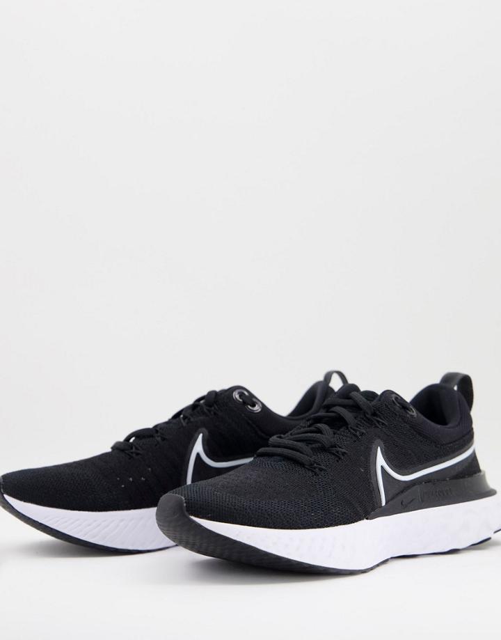 Nike Running React Infinity Flyknit Sneakers In Black
