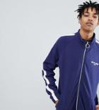 Sixth June Track Jacket In Blue With Side Stripe Exclusive To Asos - Blue