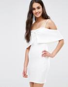 Oh My Love Bow Front Dress - White