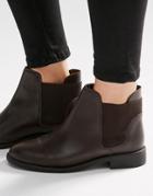 Asos American Leather Chelsea Boots - Brown