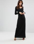 Only Maxi Dress With Tie Sleeve Detail - Black