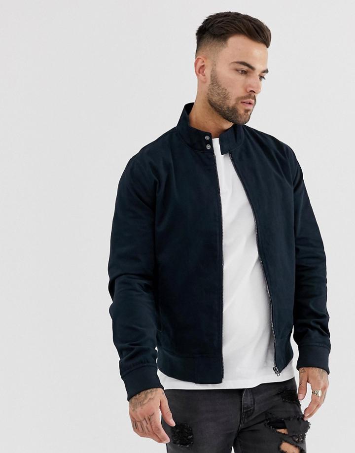 New Look Harrington Jacket In Navy