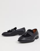 New Look Fringed Loafers In Black - Black
